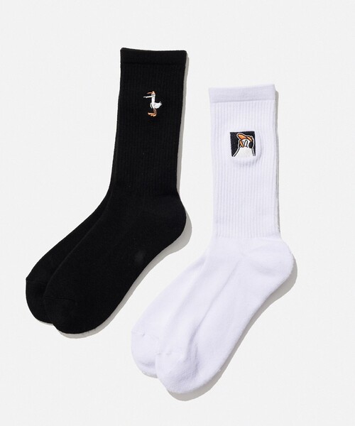 BEAMS T（ビームスティー）の「KOICHI YAIRI × BEAMS T / SOCKS（ソックス/靴下・メンズ・ブラック/ホワイト・ONE SIZE）」の5枚目の写真