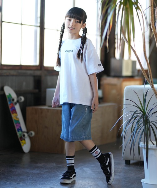 NEW ERA（ニューエラ）の「NEW ERA/ニューエラ キッズ 半袖 バックプリント YTH SS CT ZOOM LOGO ムラサキスポーツ限定（Tシャツ/カットソー・キッズ・クリーム/ブラック/ホワイト・130cm/150cm/160cm/140cm）」の14枚目の写真