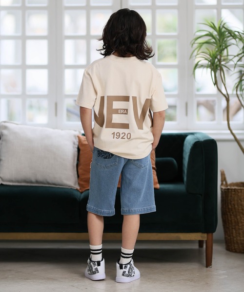 NEW ERA（ニューエラ）の「NEW ERA/ニューエラ キッズ 半袖 バックプリント YTH SS CT ZOOM LOGO ムラサキスポーツ限定（Tシャツ/カットソー・キッズ・クリーム/ブラック/ホワイト・130cm/150cm/160cm/140cm）」の8枚目の写真