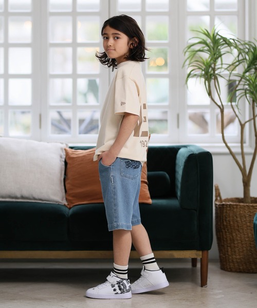 NEW ERA（ニューエラ）の「NEW ERA/ニューエラ キッズ 半袖 バックプリント YTH SS CT ZOOM LOGO ムラサキスポーツ限定（Tシャツ/カットソー・キッズ・クリーム/ブラック/ホワイト・130cm/150cm/160cm/140cm）」の10枚目の写真