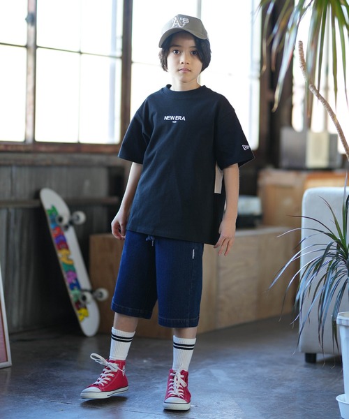 NEW ERA（ニューエラ）の「NEW ERA/ニューエラ キッズ 半袖 バックプリント YTH SS CT ZOOM LOGO ムラサキスポーツ限定（Tシャツ/カットソー・キッズ・クリーム/ブラック/ホワイト・130cm/150cm/160cm/140cm）」の19枚目の写真