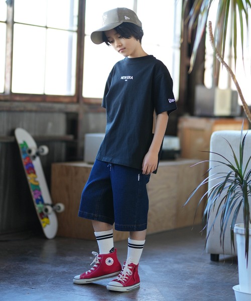 NEW ERA（ニューエラ）の「NEW ERA/ニューエラ キッズ 半袖 バックプリント YTH SS CT ZOOM LOGO ムラサキスポーツ限定（Tシャツ/カットソー・キッズ・クリーム/ブラック/ホワイト・130cm/150cm/160cm/140cm）」の21枚目の写真