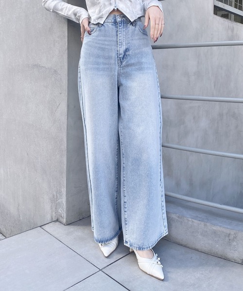 INGNI(イング)の「グリッターラメデニムワイドパンツ(デニムパンツ・レディース・ブルー系その他3/グレー/ブルー系その他・S/M)」の18枚目の写真