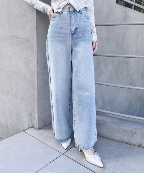 INGNI(イング)の「グリッターラメデニムワイドパンツ(デニムパンツ・レディース・ブルー系その他3/グレー/ブルー系その他・S/M)」の19枚目の写真