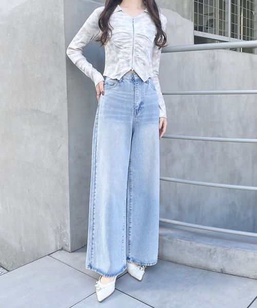 INGNI(イング)の「グリッターラメデニムワイドパンツ(デニムパンツ・レディース・ブルー系その他3/グレー/ブルー系その他・S/M)」の22枚目の写真