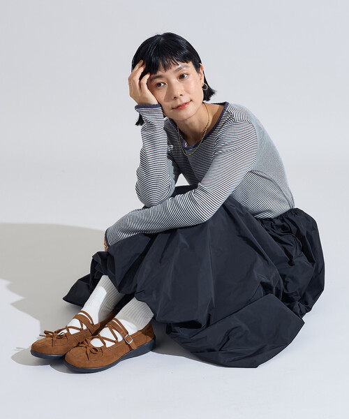 FREAK'S STORE（フリークスストア）の「レースアップ バレエシューズ/バレエスニーカー（バレエシューズ・レディース・シルバー/ブラック/ブラウン・23.5cm/24.0cm/24.5cm）」の6枚目の写真