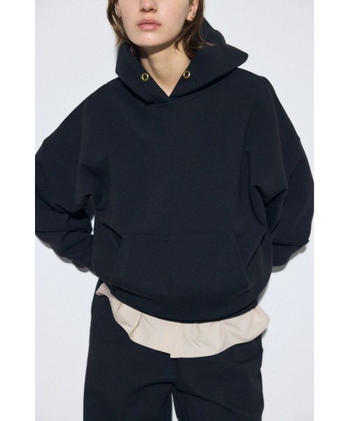 AZUL by moussy（アズールバイマウジー）の「ダンボールパーカー（パーカー・レディース・オフホワイト/杢グレー/ブラック・SMALL/MEDIUM）」の14枚目の写真