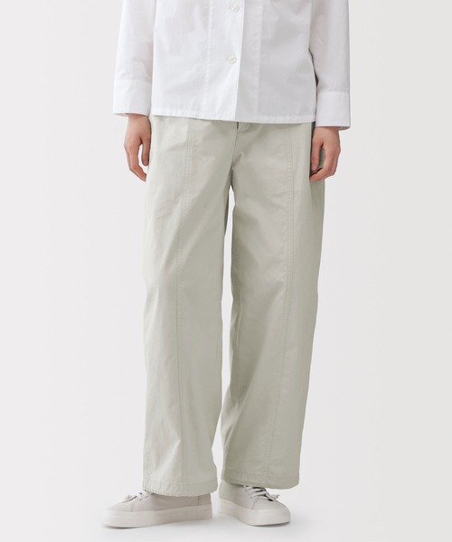 MUJI Labo（ムジラボ）の「〔MUJI Labo〕婦人　コットン　ライトキャンバス　ドローストリングパンツ（その他パンツ・レディース・サンドベージュ/ブラック・L/M/S/XL）」の2枚目の写真