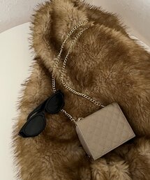 prose verse | チェーンショルダー付きキルティングミニ財布(財布)