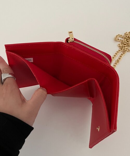 prose verse（プロズヴェール）の「チェーンショルダー付きキルティングミニ財布（財布・レディース・レッド/ベージュ/ブラック・FREE）」の14枚目の写真