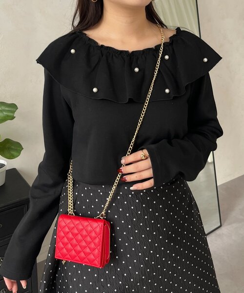 prose verse（プロズヴェール）の「チェーンショルダー付きキルティングミニ財布（財布・レディース・レッド/ベージュ/ブラック・FREE）」の15枚目の写真