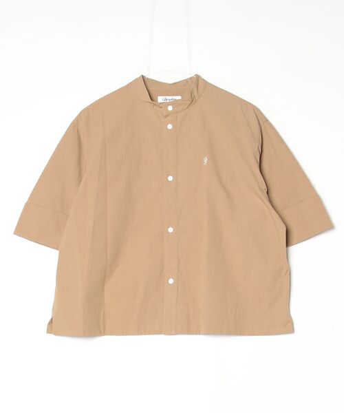 GYMPHLEX(ジムフレックス)の「Gymphlex/ジムフレックス スタンドカラーショートスリーブシャツ STANDCOLLAR SHORTSLEEVE SHIRT GY-B0368 TYO(シャツ/ブラウス・レディース・ホワイト/ベージュ/ブルー・14)」の15枚目の写真