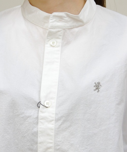 GYMPHLEX(ジムフレックス)の「Gymphlex/ジムフレックス スタンドカラーショートスリーブシャツ STANDCOLLAR SHORTSLEEVE SHIRT GY-B0368 TYO(シャツ/ブラウス・レディース・ホワイト/ベージュ/ブルー・14)」の16枚目の写真