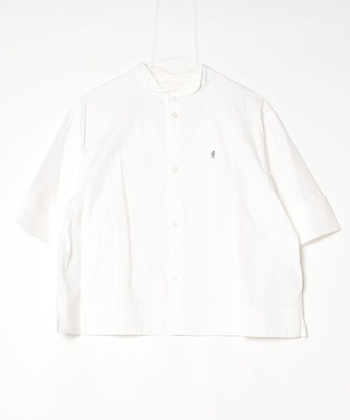 GYMPHLEX(ジムフレックス)の「Gymphlex/ジムフレックス スタンドカラーショートスリーブシャツ STANDCOLLAR SHORTSLEEVE SHIRT GY-B0368 TYO(シャツ/ブラウス・レディース・ホワイト/ベージュ/ブルー・14)」の21枚目の写真