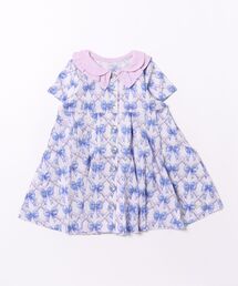 nino | リボン&フラワープリント　前明きワンピース(ワンピース)