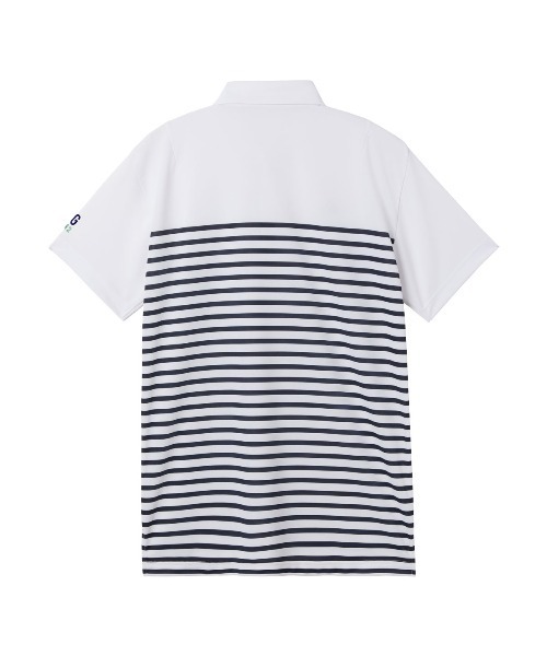 le coq sportif GOLF(ルコックスポルティフゴルフ)の「【le coq sportif GOLF】吸汗速乾/消臭/UV CUT(UPF50+)/遮熱/高通気/ストレッチ パネルボーダー柄半袖ポロシャツ ゴルフウェア(ポロシャツ・メンズ・ホワイト/ネイビー・L/M/XL/3L)」の7枚目の写真