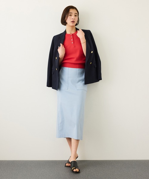 ROPE'（ロペ）の「前後2WAY 5分袖ニットプルオーバー/イージーケア（ニット/セーター・レディース・ブラック/レッド/ネイビー/ラベンダー・FREE）」の16枚目の写真