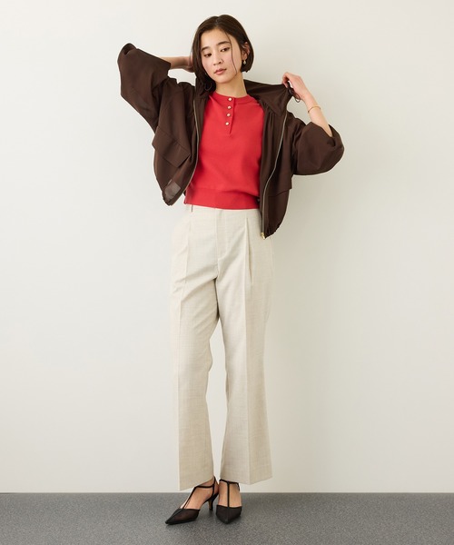 ROPE'（ロペ）の「前後2WAY 5分袖ニットプルオーバー/イージーケア（ニット/セーター・レディース・ブラック/レッド/ネイビー/ラベンダー・FREE）」の19枚目の写真