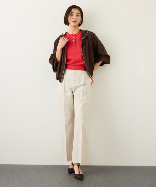 ROPE'（ロペ）の「前後2WAY 5分袖ニットプルオーバー/イージーケア（ニット/セーター・レディース・ブラック/レッド/ネイビー/ラベンダー・FREE）」の20枚目の写真