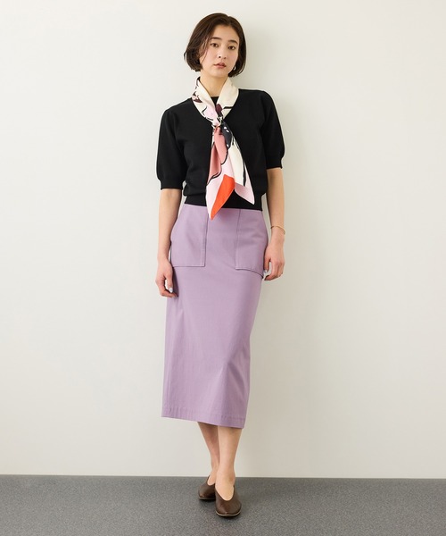 ROPE'（ロペ）の「前後2WAY 5分袖ニットプルオーバー/イージーケア（ニット/セーター・レディース・ブラック/レッド/ネイビー/ラベンダー・FREE）」の22枚目の写真