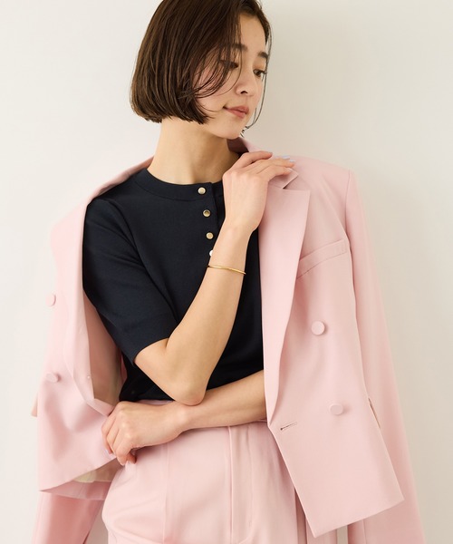 ROPE'（ロペ）の「前後2WAY 5分袖ニットプルオーバー/イージーケア（ニット/セーター・レディース・ブラック/レッド/ネイビー/ラベンダー・FREE）」の11枚目の写真