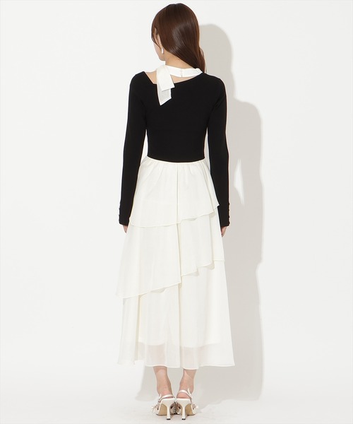 AND COUTURE（アンドクチュール）の「リボン付きニットドッキング