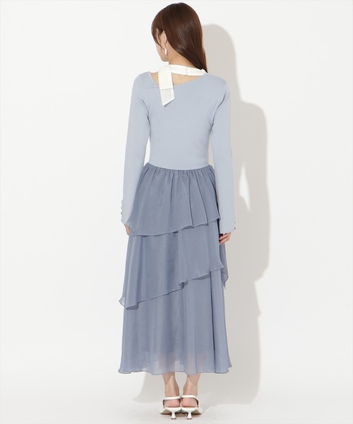 AND COUTURE（アンドクチュール）の「リボン付きニットドッキング