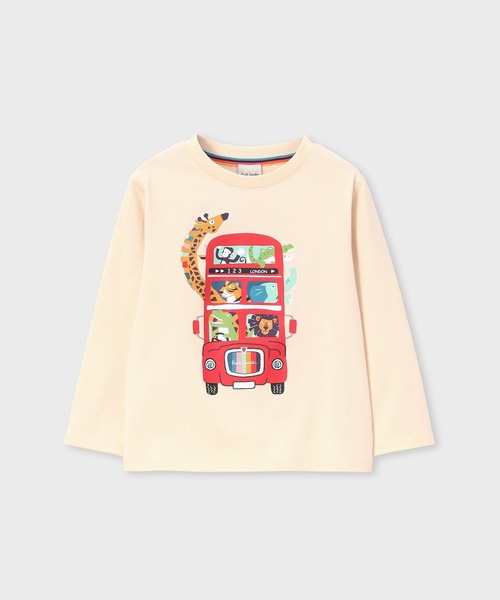 Paul Smith JUNIOR(ポールスミスジュニア)の「ボーイズ アニマル ギミック Tシャツ / 893195 3561202(Tシャツ/カットソー・キッズ・ベージュ/ブルー・110cm/100cm/130cm/120cm)」の2枚目の写真