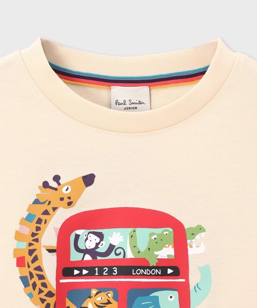 Paul Smith JUNIOR(ポールスミスジュニア)の「ボーイズ アニマル ギミック Tシャツ / 893195 3561202(Tシャツ/カットソー・キッズ・ベージュ/ブルー・110cm/100cm/130cm/120cm)」の3枚目の写真