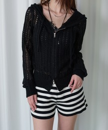 sedacle girl（セダクルガール）の「シアーニットジップカーデ（カーディガン/ボレロ）」