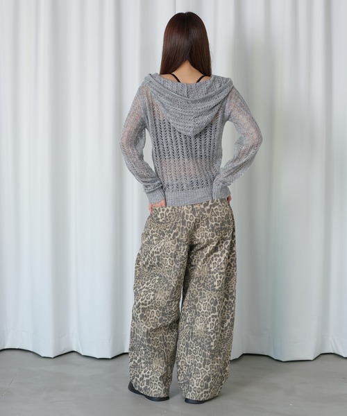 sedacle girl(セダクルガール)の「シアーニットジップカーデ(カーディガン/ボレロ・レディース・グレー/ブラック・SMALL/MEDIUM)」の21枚目の写真
