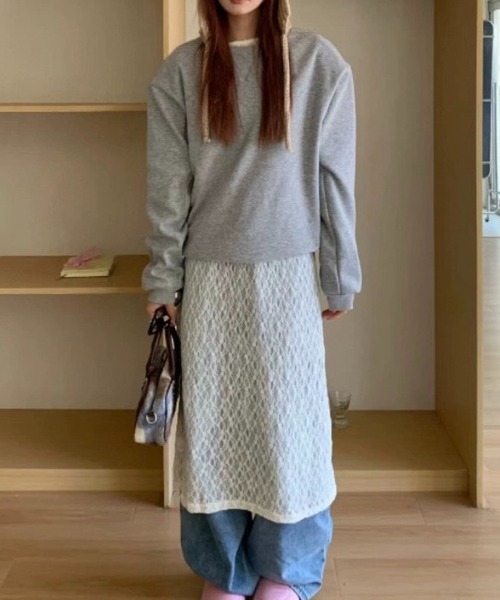 SHOUYO（ショウヨウ）の「シアーレース ロングワンピース（ワンピース・レディース・オフホワイト・M）」の16枚目の写真