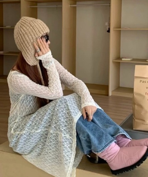 SHOUYO（ショウヨウ）の「シアーレース ロングワンピース（ワンピース・レディース・オフホワイト・M）」の18枚目の写真