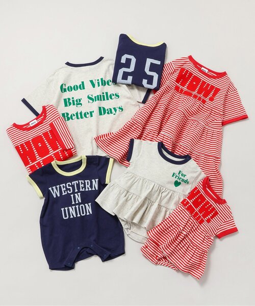 BREEZE（ブリーズ）の「【リンク】リンガー配色3柄ロゴTシャツ（Tシャツ/カットソー・キッズ・レッド/ネイビー/アイボリー・110/100/90/80/120/140/130）」の11枚目の写真