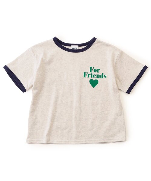 BREEZE（ブリーズ）の「【リンク】リンガー配色3柄ロゴTシャツ（Tシャツ/カットソー・キッズ・レッド/ネイビー/アイボリー・110/100/90/80/120/140/130）」の12枚目の写真