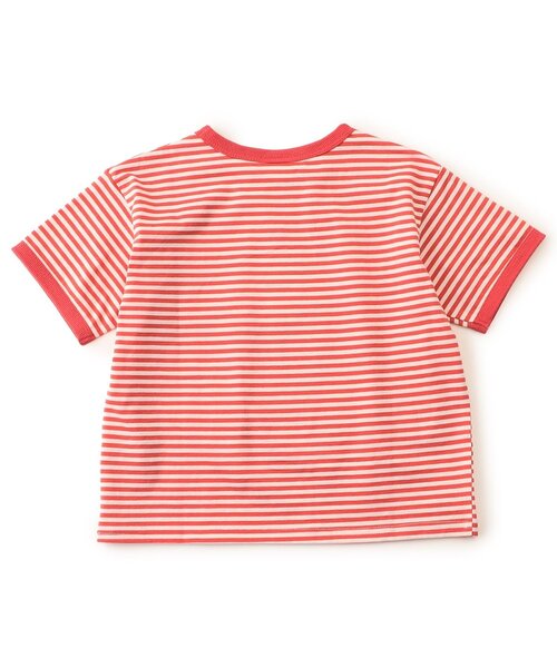 BREEZE（ブリーズ）の「【リンク】リンガー配色3柄ロゴTシャツ（Tシャツ/カットソー・キッズ・レッド/ネイビー/アイボリー・110/100/90/80/120/140/130）」の22枚目の写真