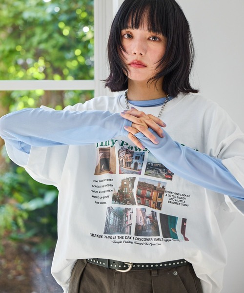 PBLIM(ページボーイリム)の「《UNISEX》アソートシアーインナー(Tシャツ/カットソー・レディース・ブルー・FREE)」の1枚目の写真