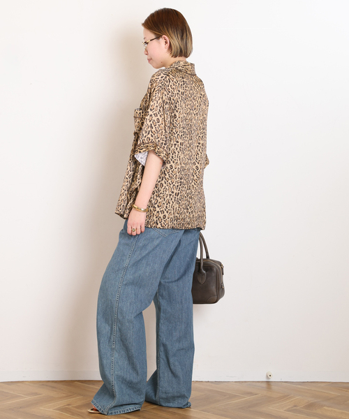 Couture d'adam(クチュールドアダム)の「【COUTURE D'ADAM/クチュールドアダム】Leopard Italian Print Shirt(シャツ/ブラウス・レディース・キャメル・FREE)」の5枚目の写真