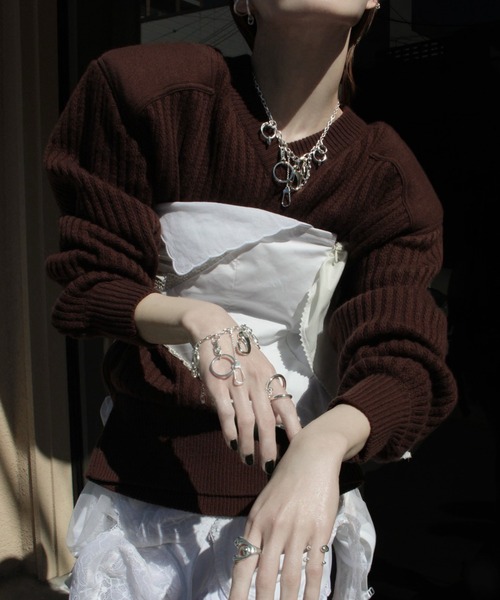 Soierie（ソワリー）の「バーベル ピンキー リング /  Barbell pinky ring（リング・レディース・シルバー・FREE）」の10枚目の写真