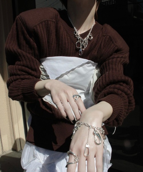 Soierie（ソワリー）の「バーベル ピンキー リング /  Barbell pinky ring（リング・レディース・シルバー・FREE）」の8枚目の写真