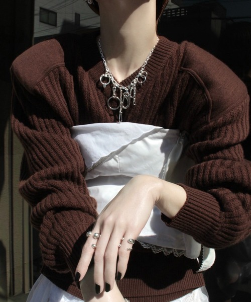 Soierie（ソワリー）の「バーベル ピンキー リング /  Barbell pinky ring（リング・レディース・シルバー・FREE）」の9枚目の写真