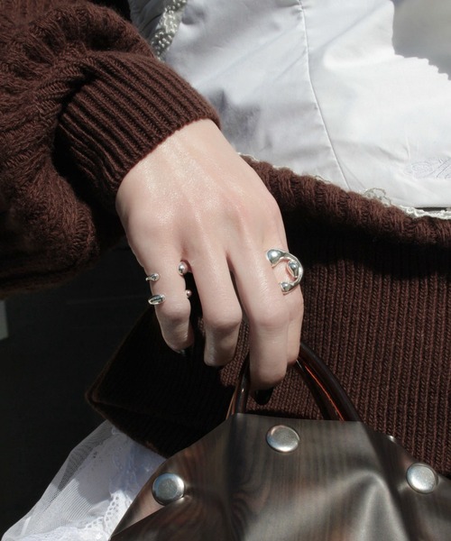 Soierie（ソワリー）の「バーベル ピンキー リング /  Barbell pinky ring（リング・レディース・シルバー・FREE）」の7枚目の写真