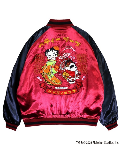 BETTY BOOP(ベティ・ブープ)の「BETTY BOOP×PANDIESTA OIRAN-DOUCHU BETTYリバーシブルスカジャン(M2)(スカジャン・メンズ・ワイン/ブラック・M/XXL/XL/L)」の8枚目の写真