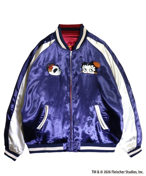BETTY BOOP(ベティ・ブープ)の「BETTY BOOP×PANDIESTA OIRAN-DOUCHU BETTYリバーシブルスカジャン(M2)(スカジャン・メンズ・ワイン/ブラック・M/XXL/XL/L)」の13枚目の写真