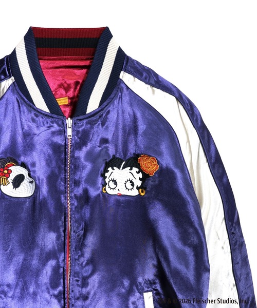 BETTY BOOP(ベティ・ブープ)の「BETTY BOOP×PANDIESTA OIRAN-DOUCHU BETTYリバーシブルスカジャン(M2)(スカジャン・メンズ・ワイン/ブラック・M/XXL/XL/L)」の15枚目の写真