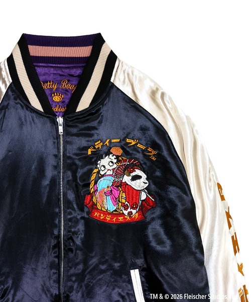 BETTY BOOP(ベティ・ブープ)の「BETTY BOOP×PANDIESTA OIRAN-DOUCHU BETTYリバーシブルスカジャン(M2)(スカジャン・メンズ・ワイン/ブラック・M/XXL/XL/L)」の22枚目の写真