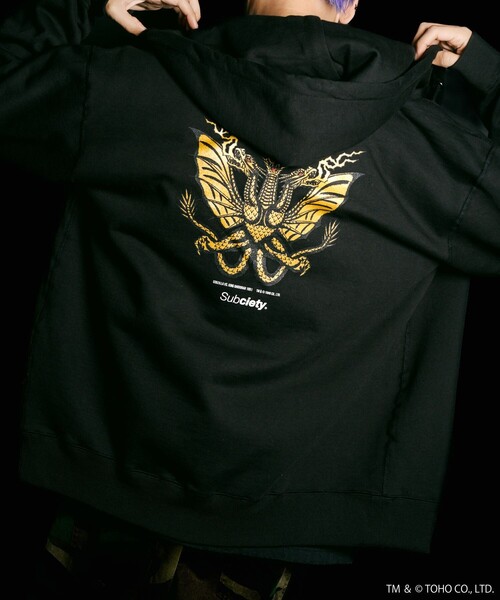 Subciety(サブサエティ)の「GODZILLA VS. KING GHIDORAH 1991 hoodie(ベスト・メンズ・グレー/ブラック・LARGE/MEDIUM/X-LARGE)」の11枚目の写真