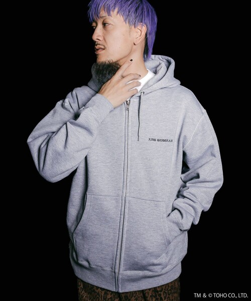 Subciety(サブサエティ)の「GODZILLA VS. KING GHIDORAH 1991 hoodie(ベスト・メンズ・グレー/ブラック・LARGE/MEDIUM/X-LARGE)」の6枚目の写真