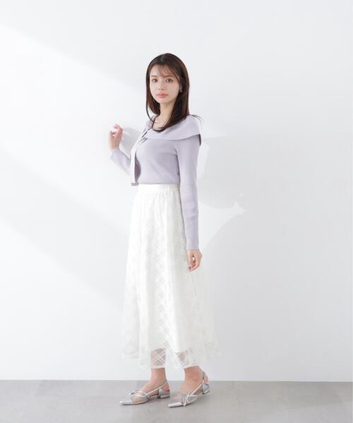 PROPORTION BODY DRESSING（プロポーションボディドレッシング）の「シアーチェックフレアスカート / 1216120310（スカート・レディース・ピンク/ホワイト系その他・MEDIUM/P/S）」の10枚目の写真