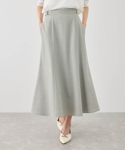 ROPE' PICNIC（ロペピクニック）の「カナパ サイドベルトマーメイドスカート/セットアップ対応・UV・抗菌防臭・接触冷感（スカート・レディース・グレー/グリーン系その他/ベージュ系その他2/ダークブラウン/ネイビー/ベージュ・M/S/L）」の6枚目の写真